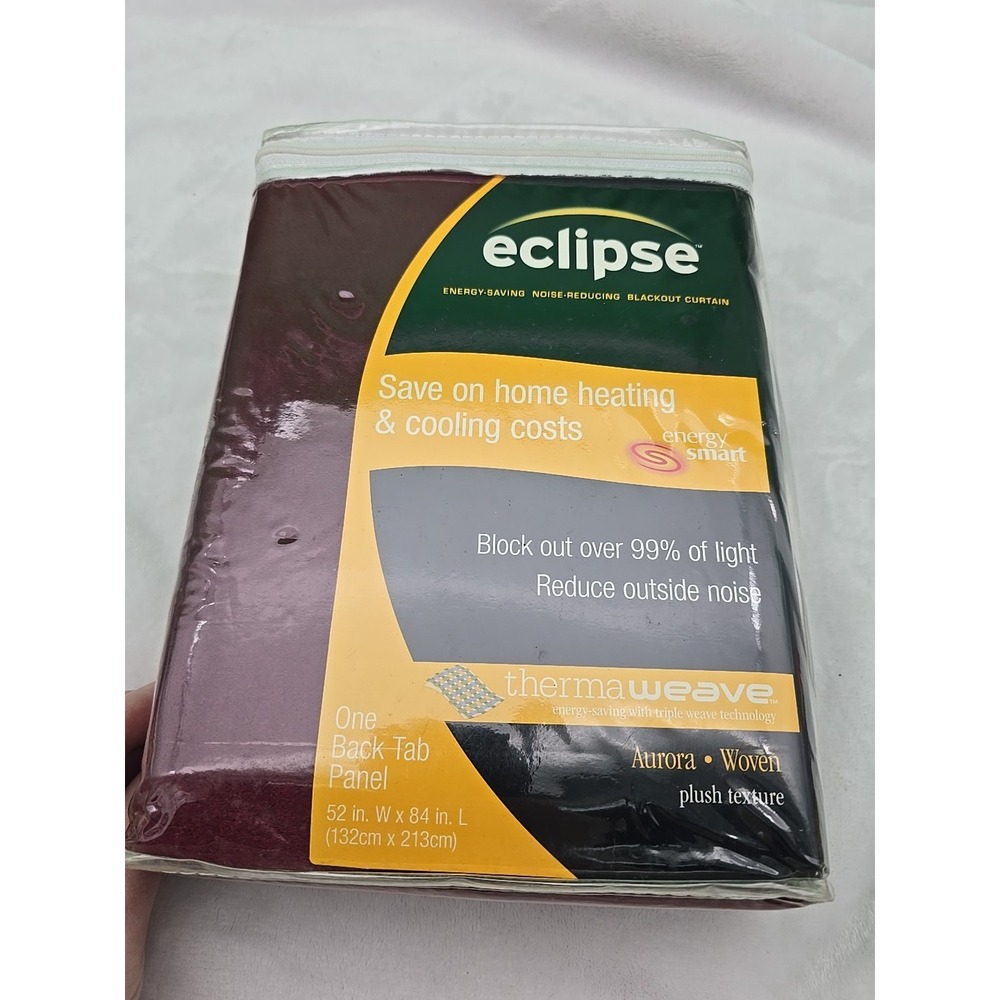 Eclipse Thermaweave Red Blackout Curtain One Panel 52" x 84" Woven Back Tb Lot 2